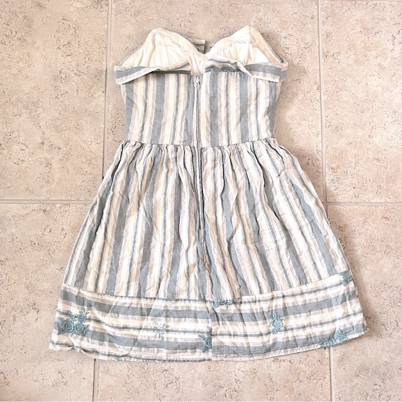 American Eagle Outfitters Blue and White Striped Strapless mini dress - Picture 4 of 4